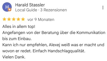 Google Bewertung Rezession 5-Sterne Opel Astra Soundsystem