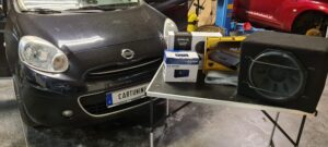 Nissan Micra K13 - Soundupgrade 1 Nissan Micra K13 Sound Subwoofer Radio Set