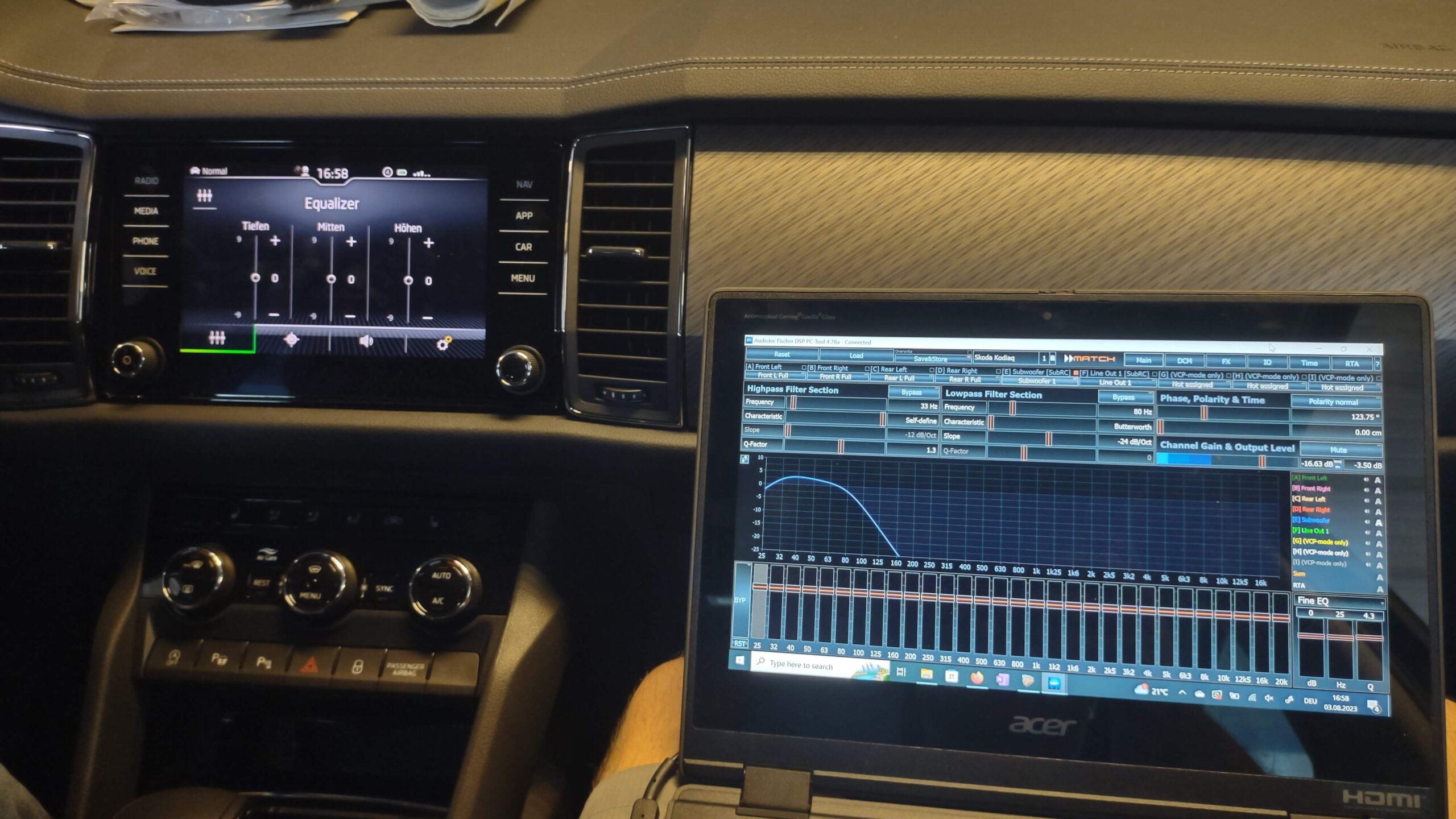 Skoda Kodiaq Sound Subwoofer einmessen