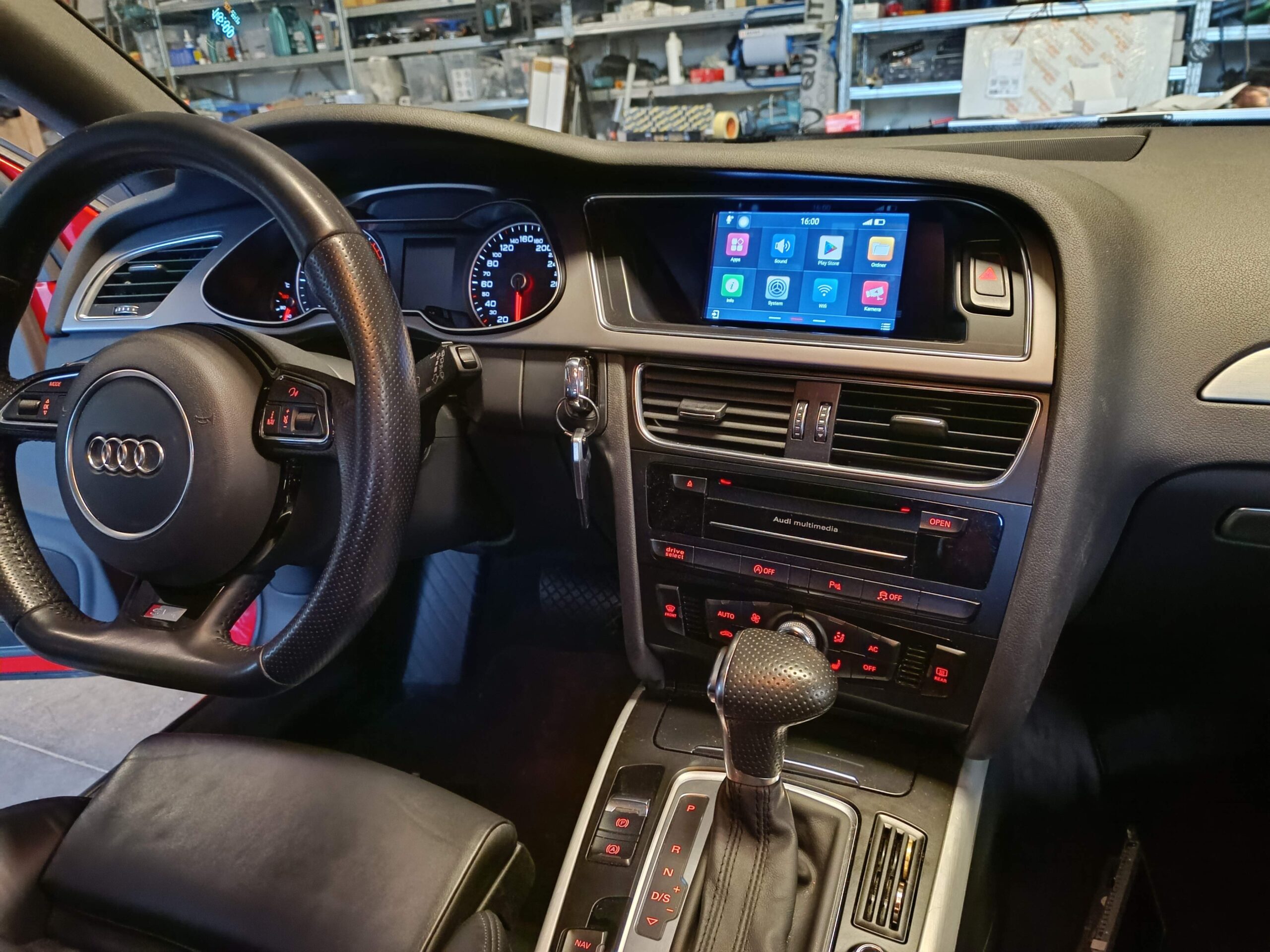 Audi A4 Subwoofer Radioupgrade Dynavin Android Auto Apple Carplay