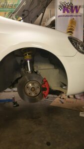 VW Golf 6 GTI Gewindefahrwerk und Auspuff 2 VW Golf 6 GTI KW Gewindefahrwerk