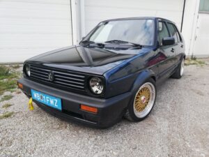 VW Golf 2 Subwoofer nach Maß 8 VW Golf 2 Tieferlegung BBS