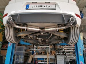 VW Golf 6 GTI Gewindefahrwerk und Auspuff 11 VW Golf 6 GTI Bull-X Auspuff