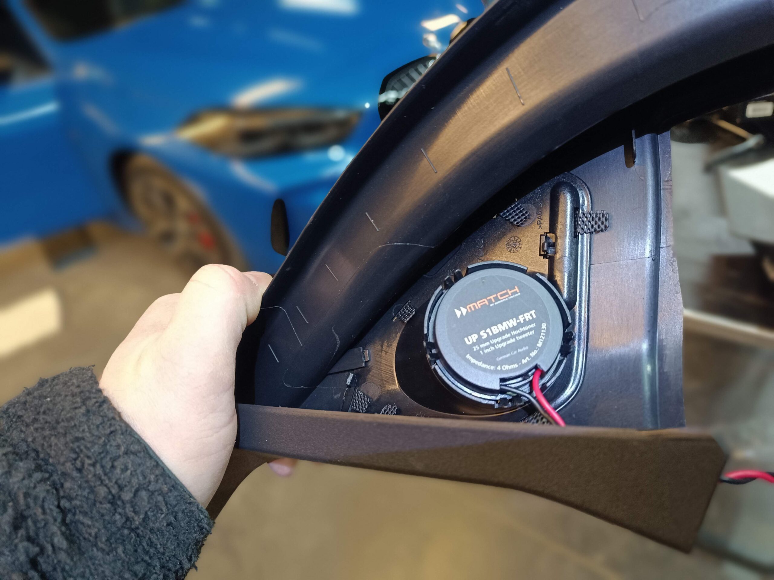 BMW 1er F40 Soundanlage Hochtöner Match eingebaut