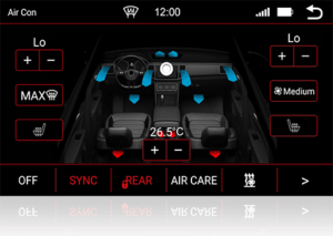 VW T6.1 Autoradio Klima Anzeige im Display