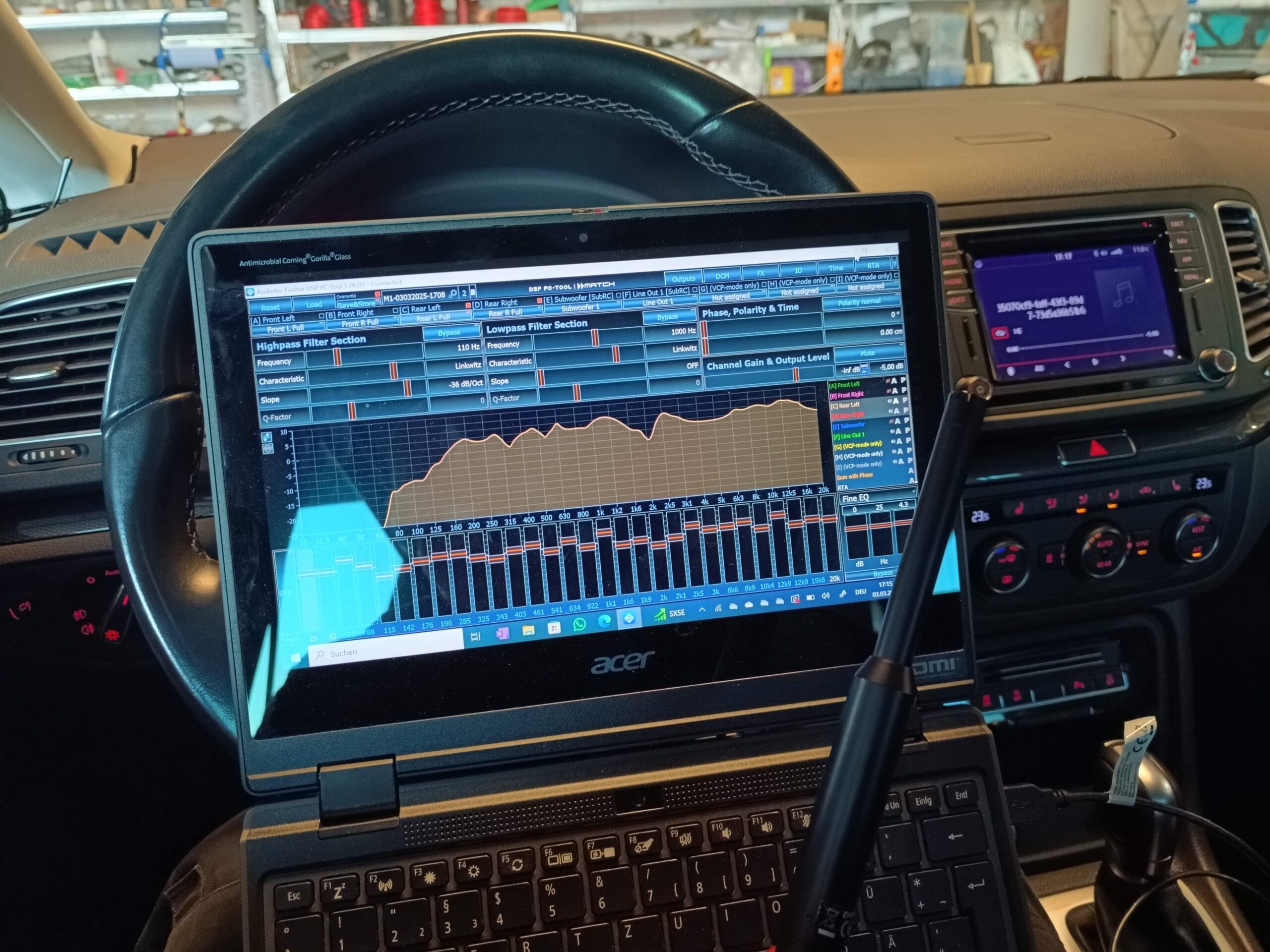 Seat Alhambra Soundsystem Subwoofer einmessen DSP