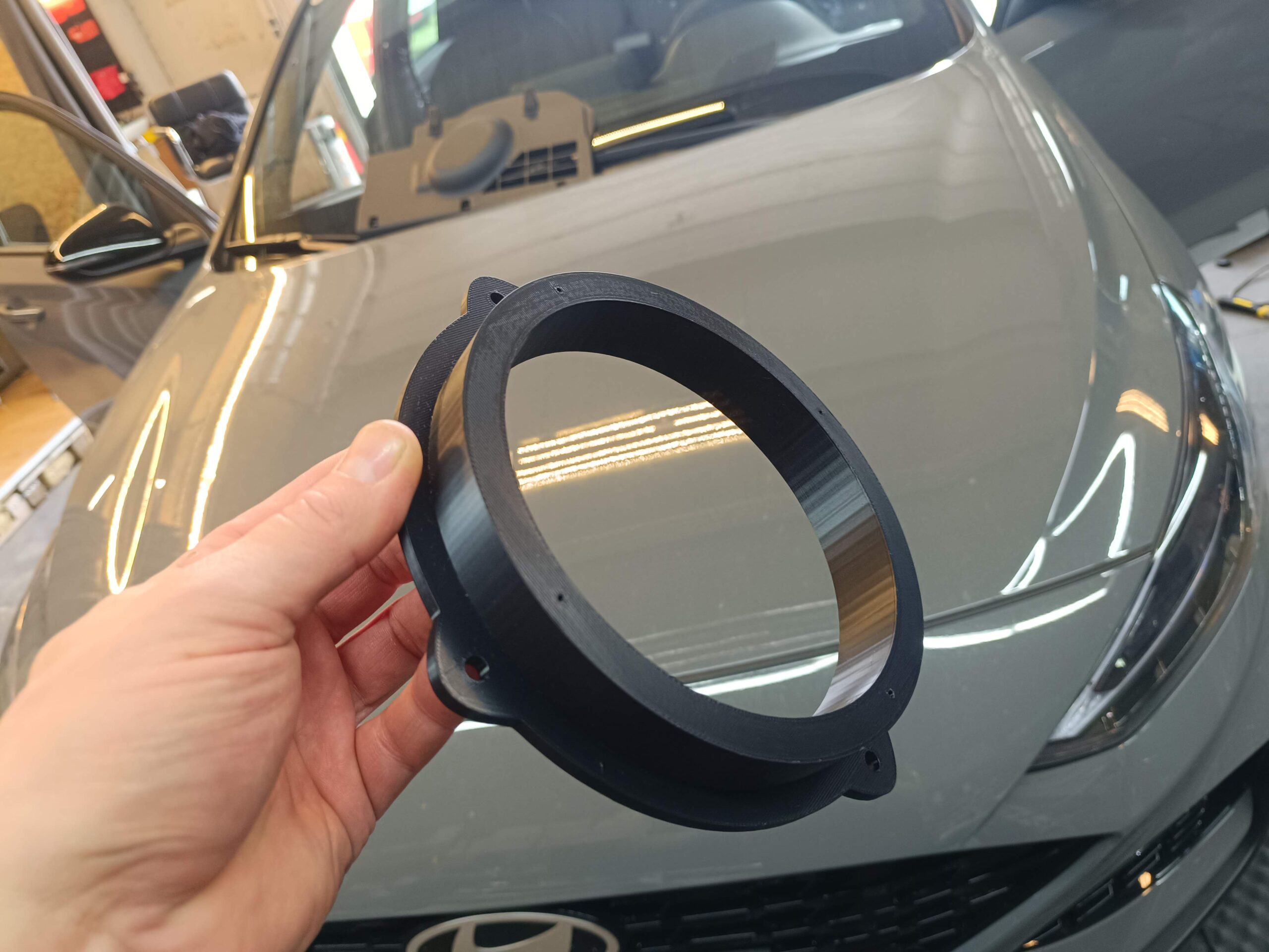 Hyundai i30 Soundsystem 3D Druck Adapterring Tiefmitteltöner