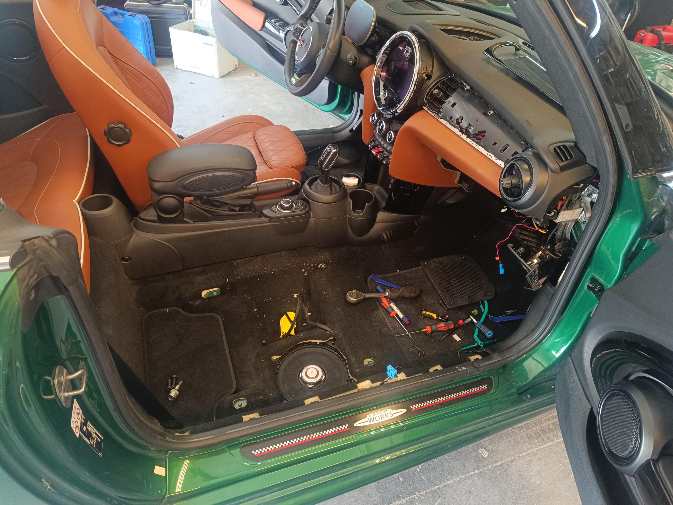 BMW Mini Cooper Sound System Upgrade Subwoofer