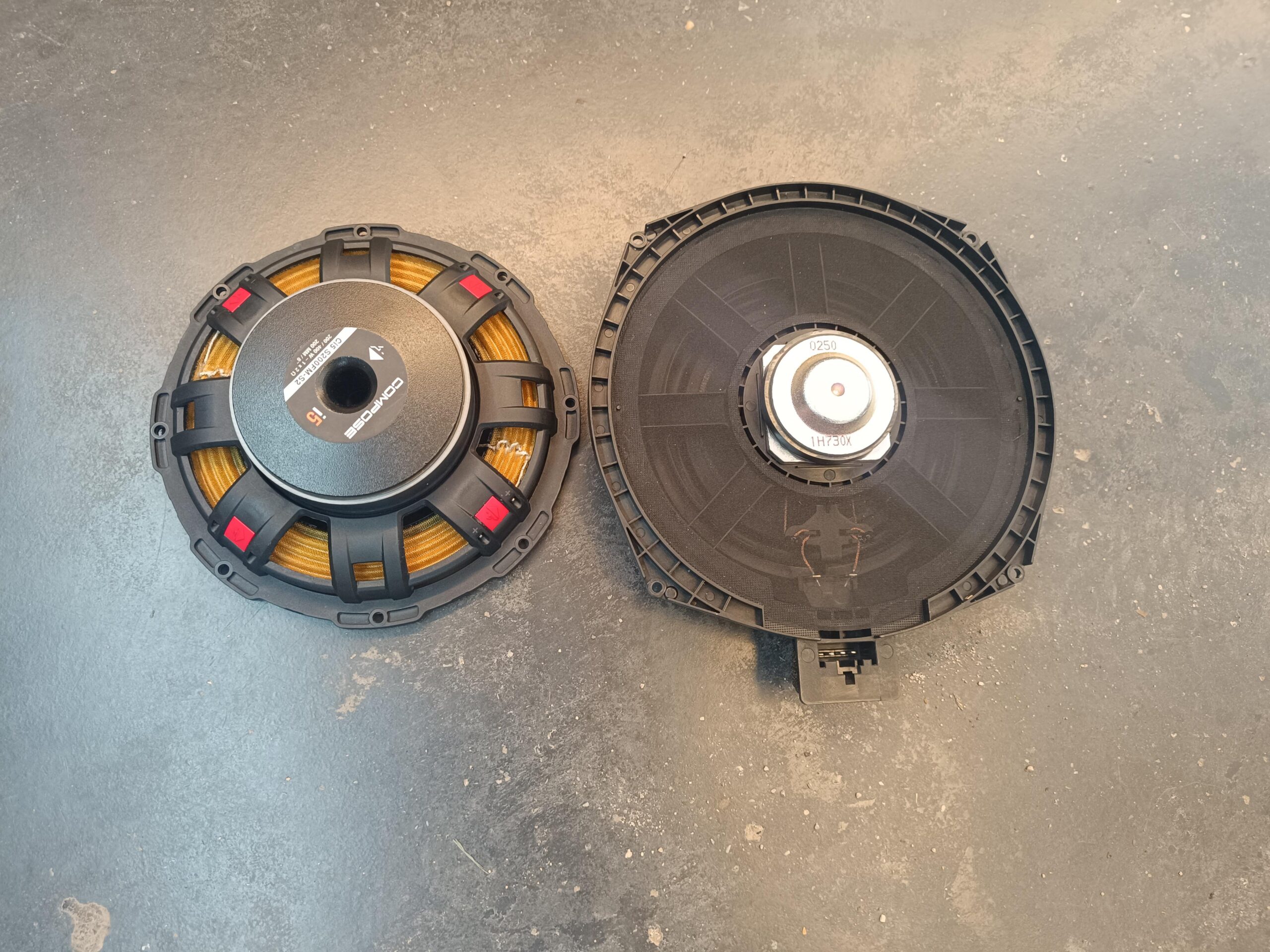 BMW Mini Cooper Sound System Upgrade Subwoofer Vergleich orignal zu Compose Ci5