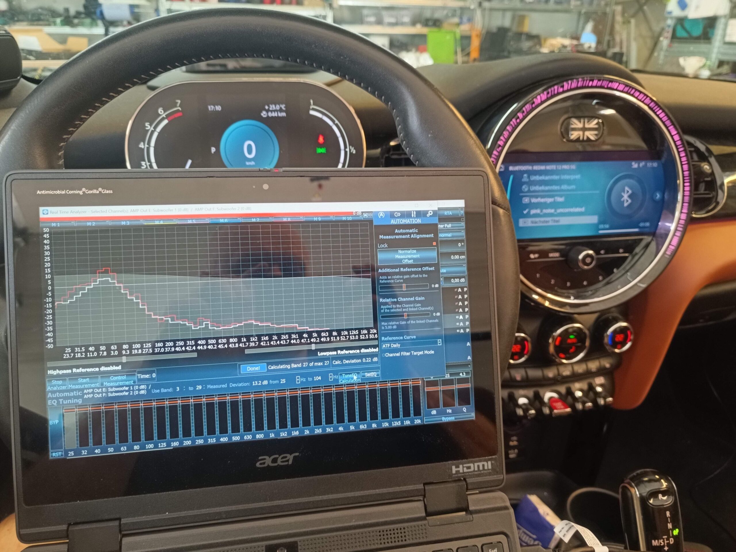 BMW Mini Cooper Sound System Upgrade DSP einmessen