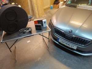 Skoda Scala Soundupgrade Reserveradsubwoofer DSP+